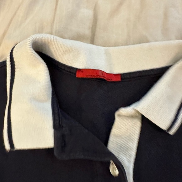 Carolina Herrera Short Sleeve Knit Polo Large Logo - Picture 3 of 5